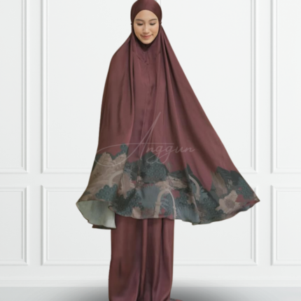 Miraya Jardin Matte Grenat Robe de Prière Luxe